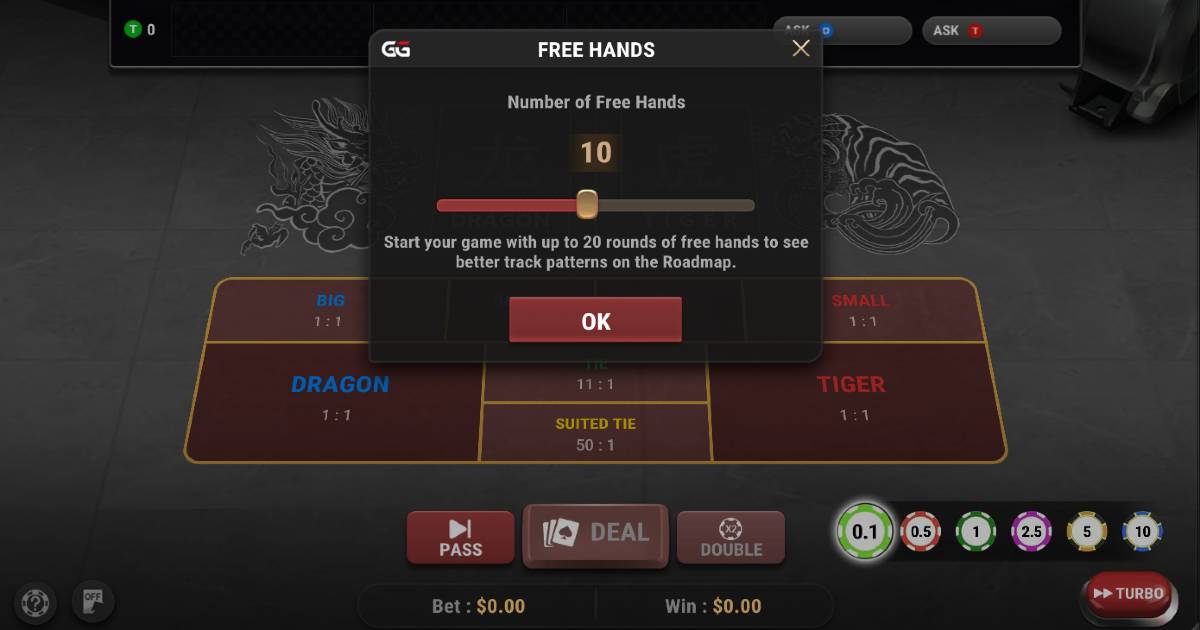 Natural8 Dragon Tiger Casino Game