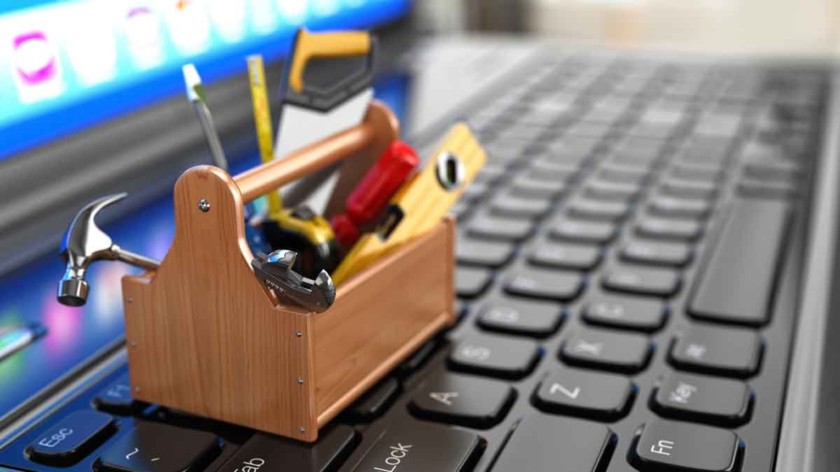 Toolbox on Laptop Keyboard