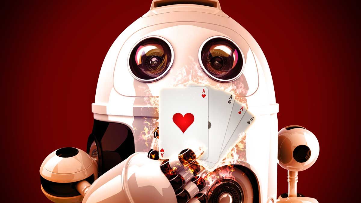 RTA Robot Holding Poker Cards