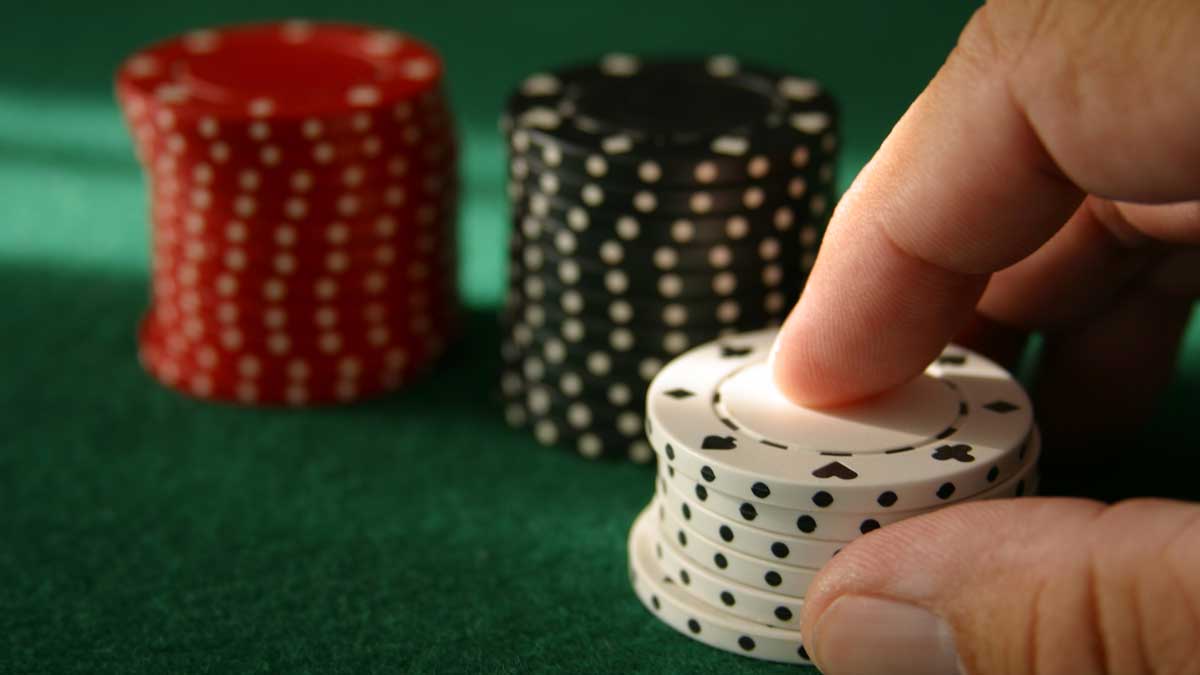 Placing a bet in poker