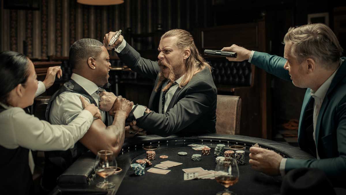 Aggressive Poker Players with Guns