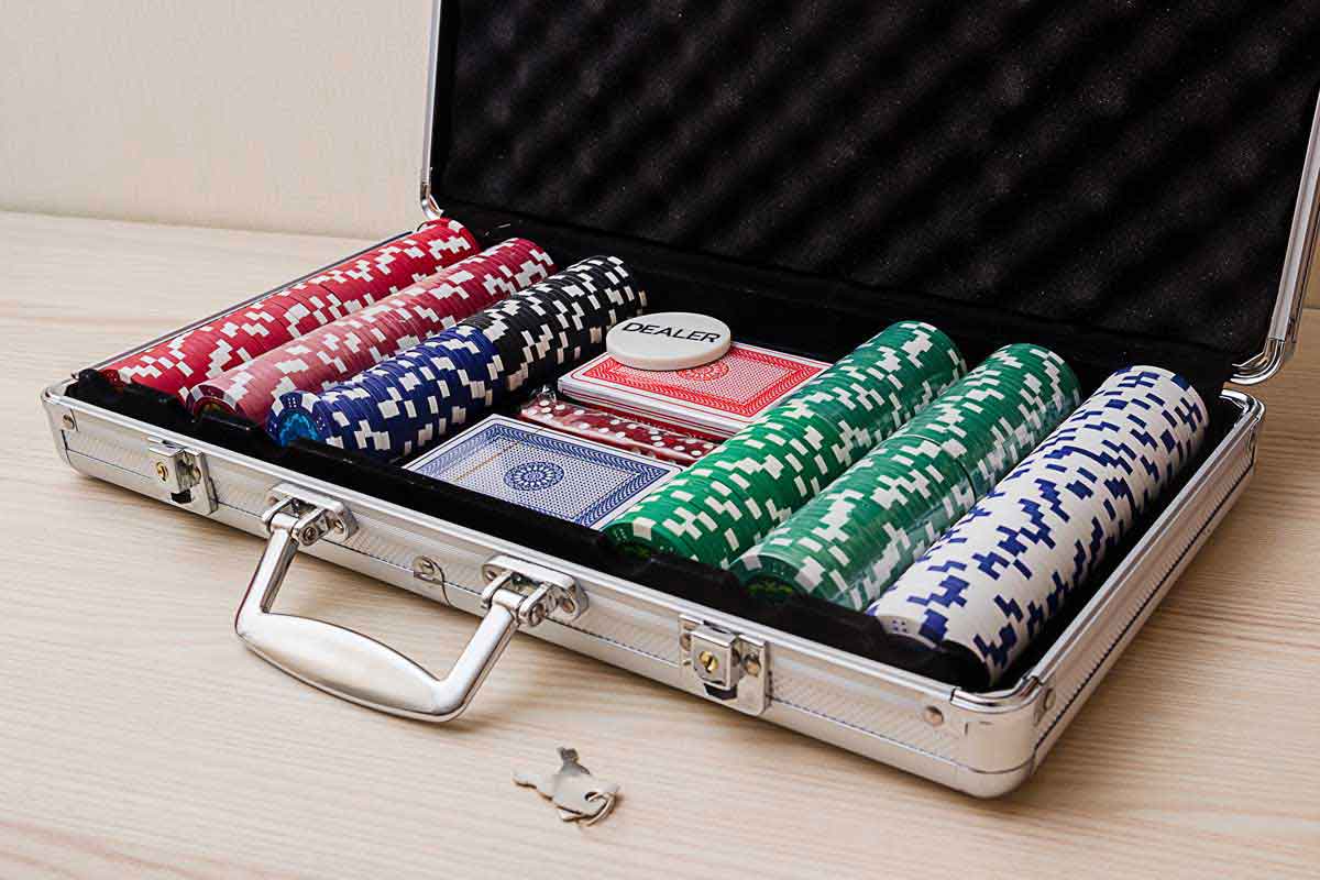 Aluminium poker set