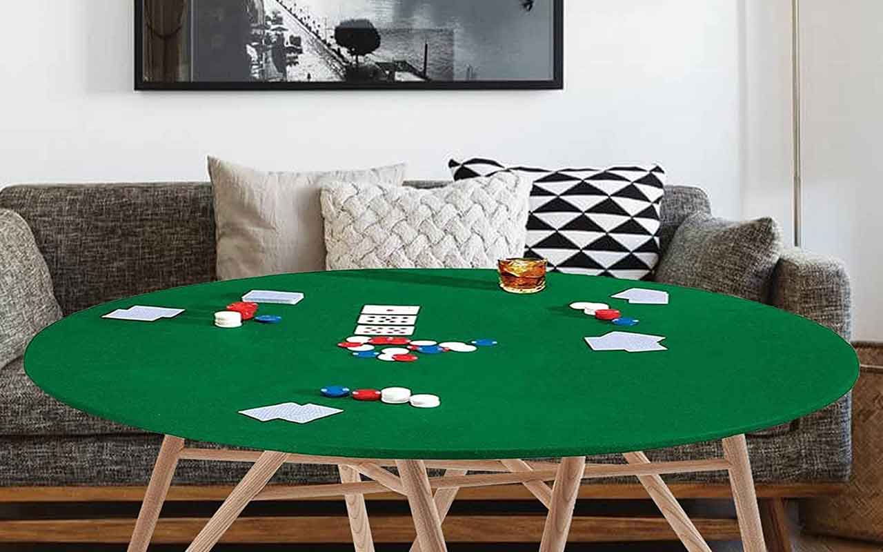 Green Felt Poker Tablecloth