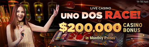 Natural8 live dealer promotions Uno Dos Race