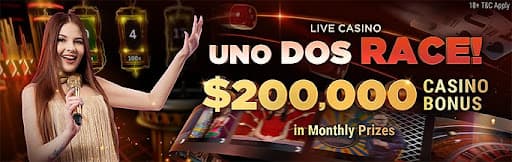 blackjack promotion uno dos race banner